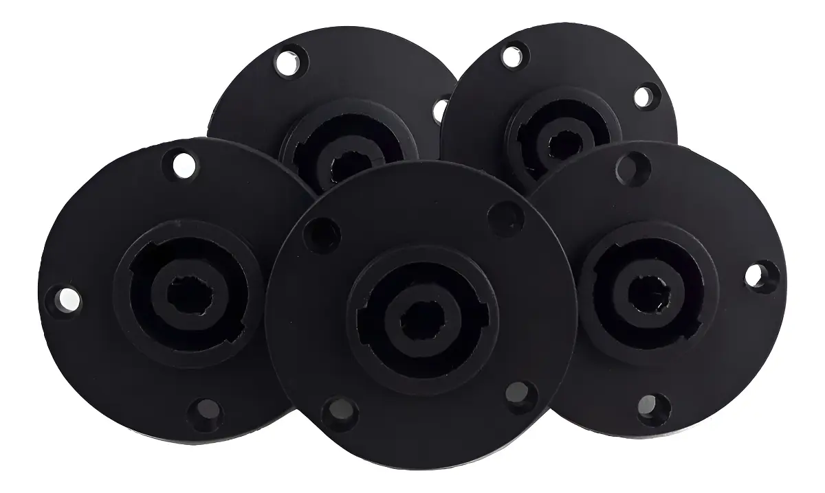Conector Jack Xlr Harden Ja-256 Base Redonda Pack 5 Piezas