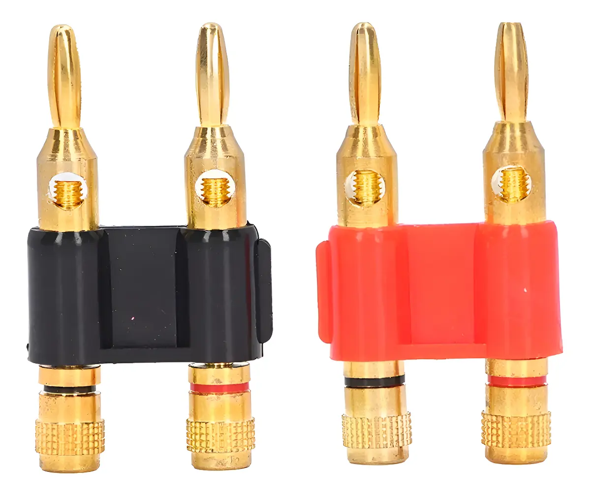 Conector Banana Doble Radox 705-74 Rojo Y Negro 1 Par Color Rojo/ Negro