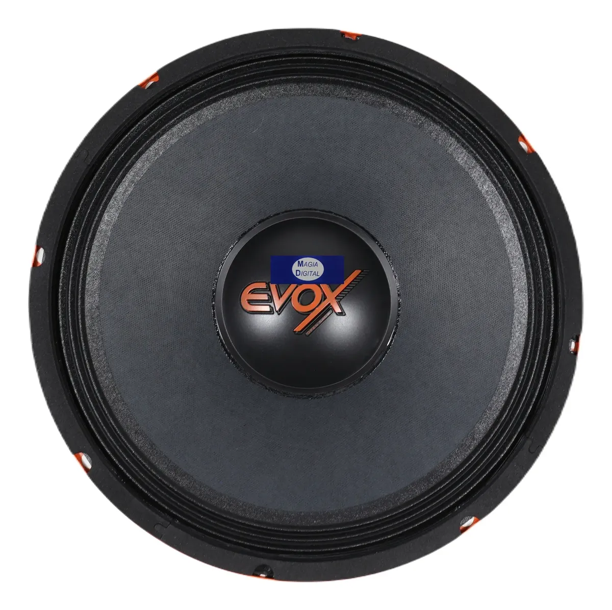 1 Medio Rango De 12 500w. Rms 8 Ohms Open Show Evox Evx12mr Color Negro Con Naranja