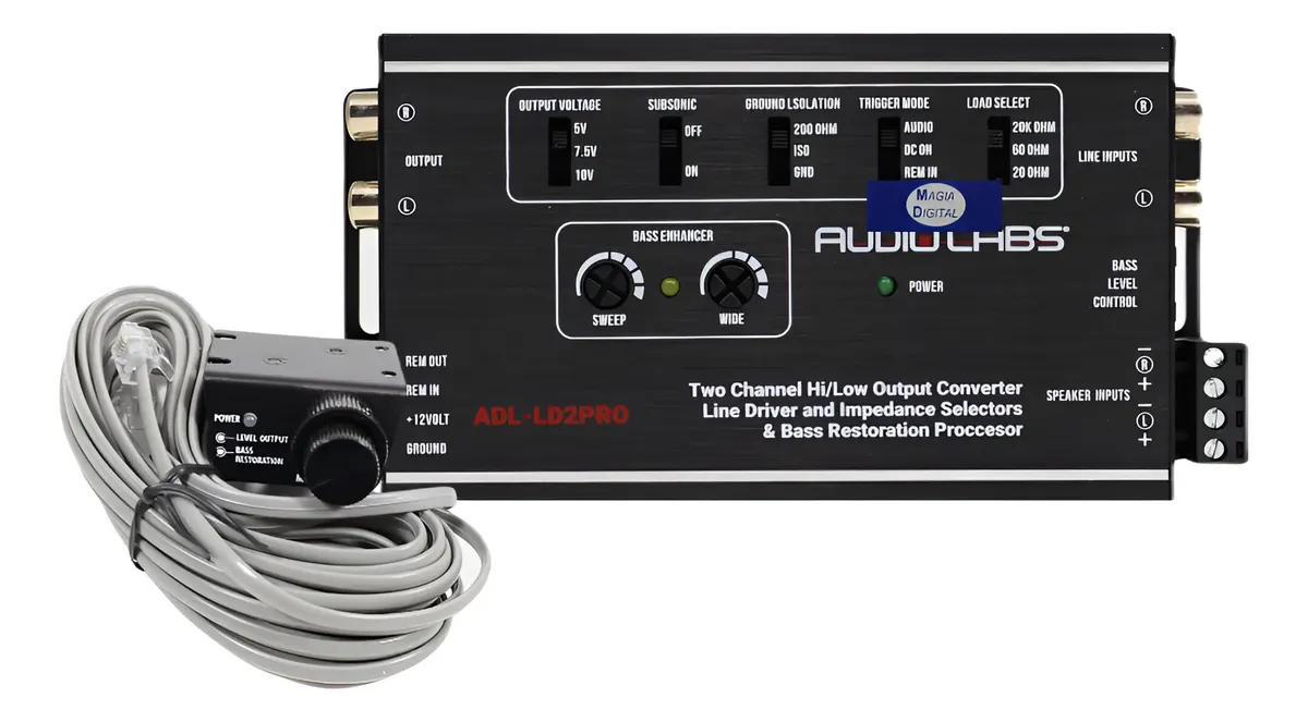 Convertidor Hi/low Restaurador Bajo Audiolabs Adl-ld2pro 2ch